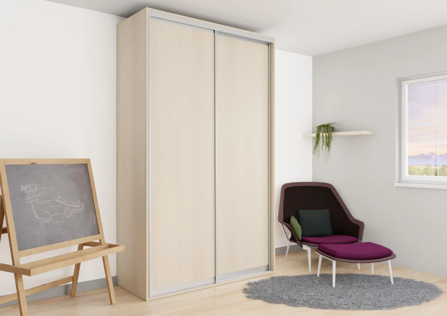 Šatníková skriňa EX150, šírka 150 cm