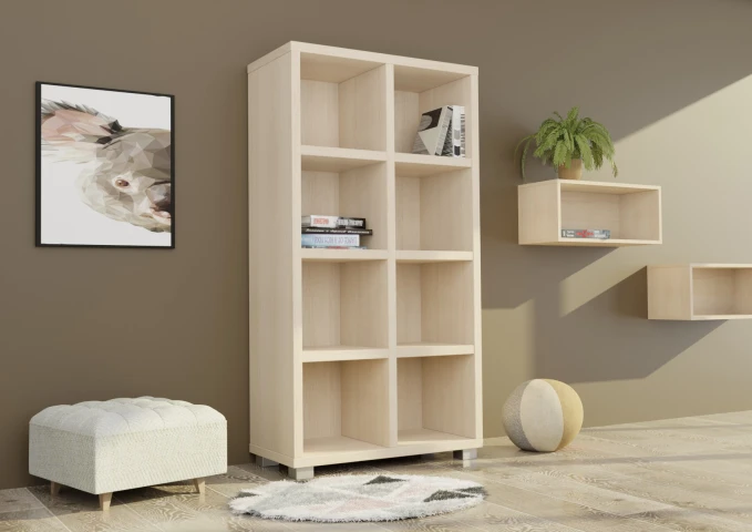Knižnica so stredovým predelom, výška 170 cm